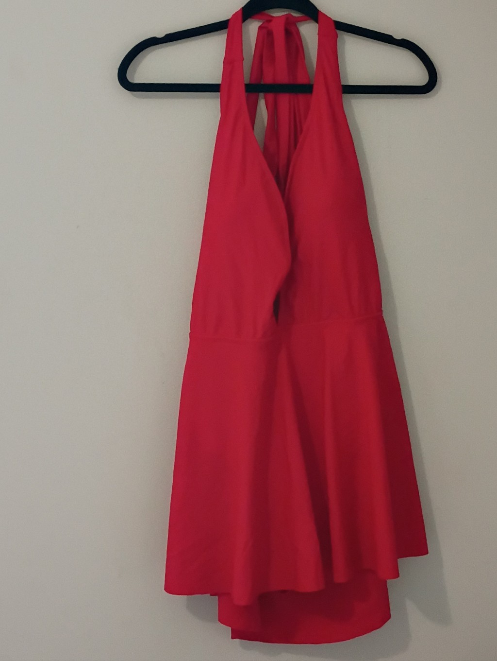 Red Halter Swimsuit Dress